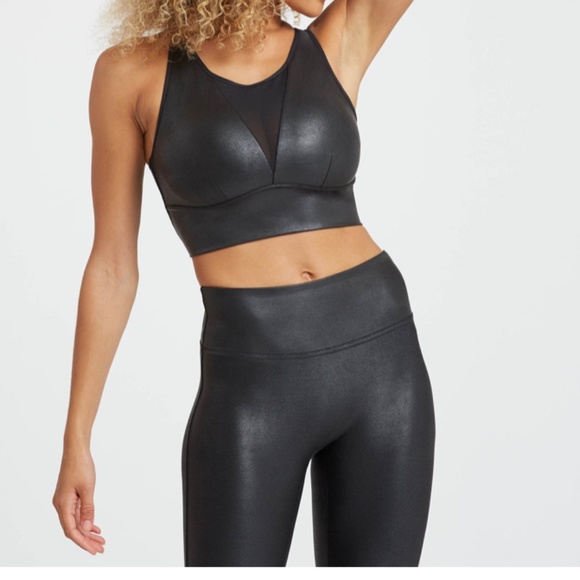 SPANX Other - Brand New Faux leather sports bra